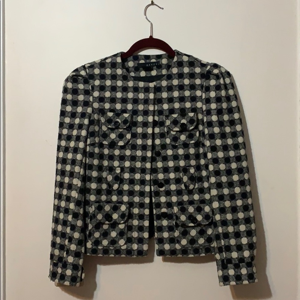 Grace black and white jacket